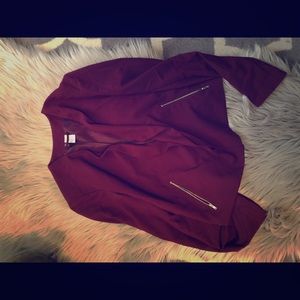 H&M burgundy blazer